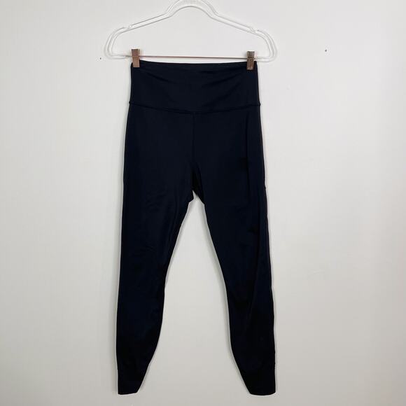 Varley Small S Black Workout Joggers Elastic Stripe Back Detail Athleisure - Picture 1 of 8